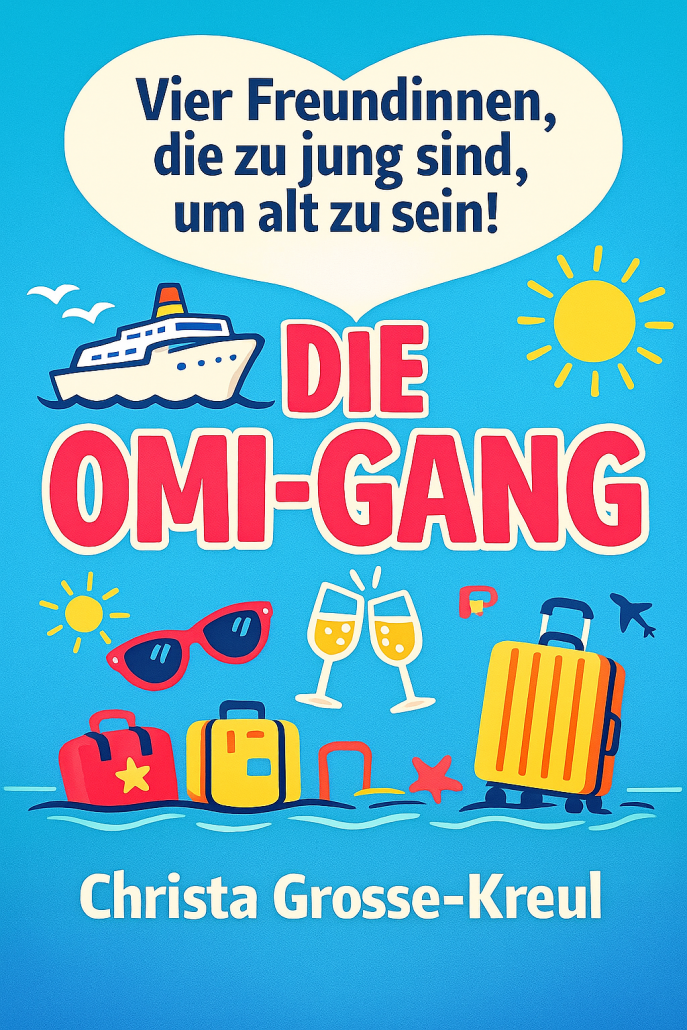 Cover des Omi-Gang Band 1 Taschenbuch für Erwachsene Vier Freundinnen, die zu jung sind, um alt zu sein!
