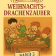 Fröhliche Weihnachten Drachen und Kinder beim Plätzchenbacken, festliche Boho-Schmuck. Kinderbuch.