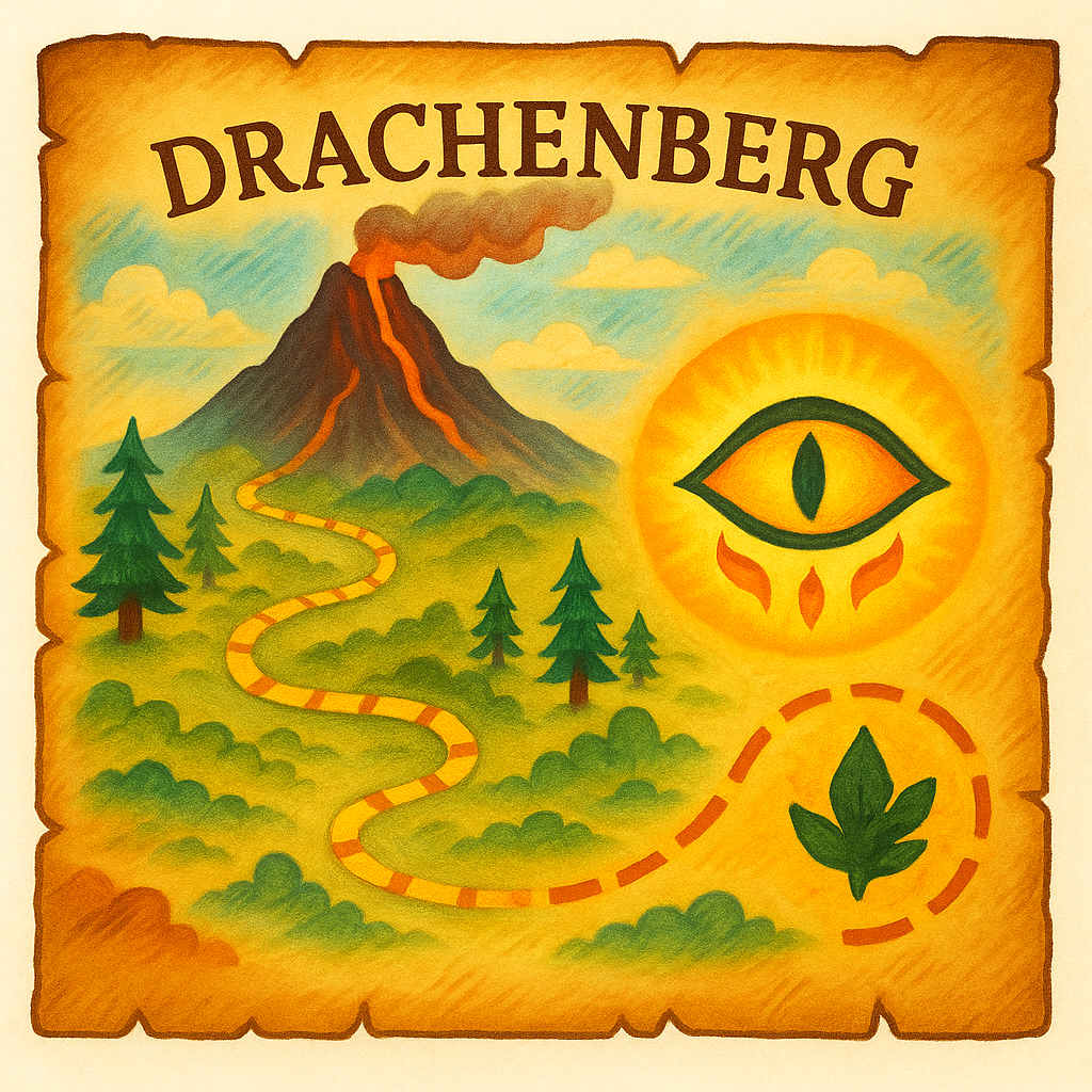 Cover von "Das Geheimnis des Drachenbergs", ein Drachenbuch für Kinder.